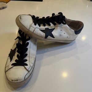 Golden Goose Superstar Sneakers with Black Star Size 39